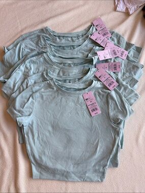 NWT wild fable Pale Blue Short-Sleeve Crewneck Crop Top bundle of 7